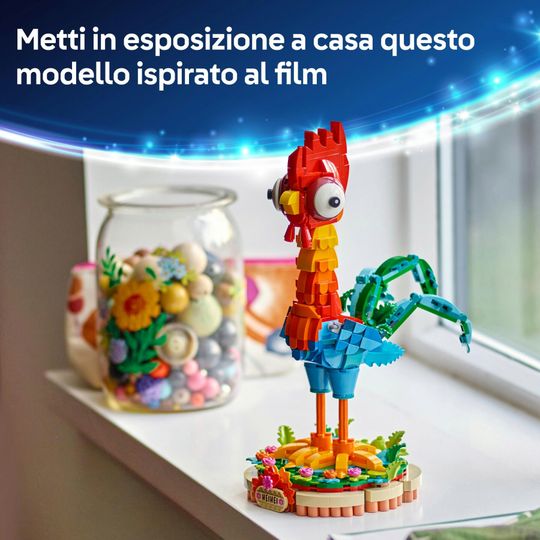 Lego Disney 43272 - Heihei - Modello di Animale Snodabile dal Film Vaiana 2 - LEGO
