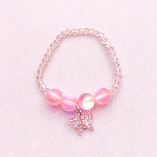 Braccialetto Farfalla Holo Cristallo Rosa - Great Pretenders