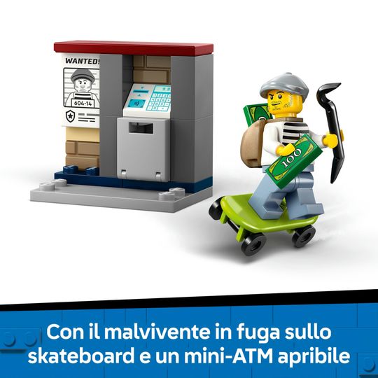 LEGO City 60455 Inseguimento moto polizia: motocicletta, 2 minifigure - LEGO