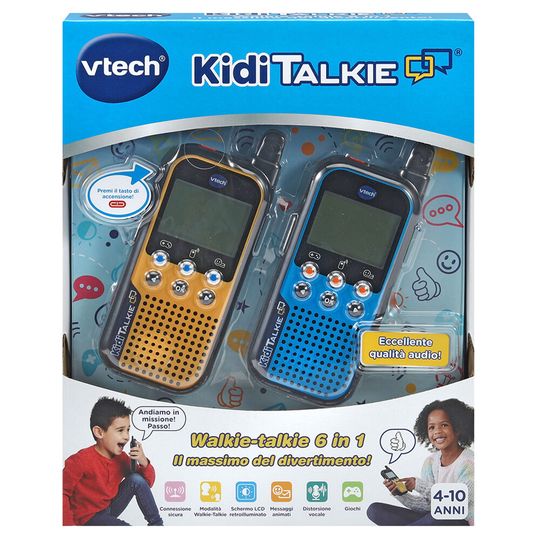 Kidi Talkie, Walkie Talkie 6 in 1 con schermo bambini - VTech