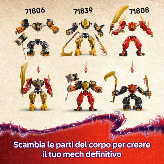 LEGO Ninjago 71839 Battle Mech Spinjitzu Arin: drago, 2 minifigure - LEGO