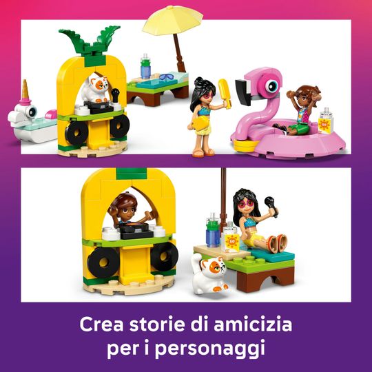 LEGO Friends 42658 Pool Party unicorno: 2 mini bamboline, gatto - LEGO