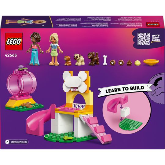 LEGO Friends 42665 Parco giochi cuccioli: scivolo, 2 mini bamboline - LEGO