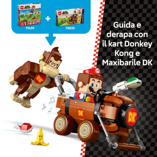 LEGO Super Mario 72033 Mario Kart: Donkey Kong e Maxibarile Dk - LEGO, Super Mario