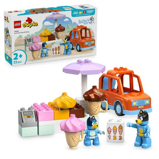 LEGO 10458 Duplo Gelateria Bluey con Macchina e 2 Figure - LEGO