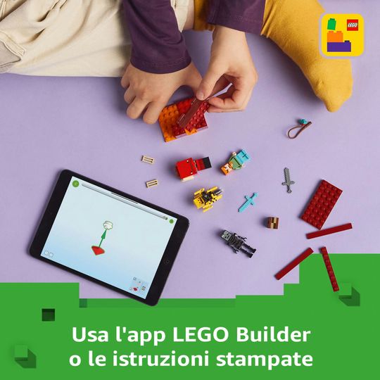 LEGO Minecraft 21266 Battaglia Sul Ponte Del Nether - LEGO, Minecraft