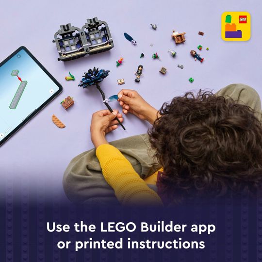 LEGO Wednesday 76784 Fiore di Dalia Nero con 2 Bamboline - LEGO