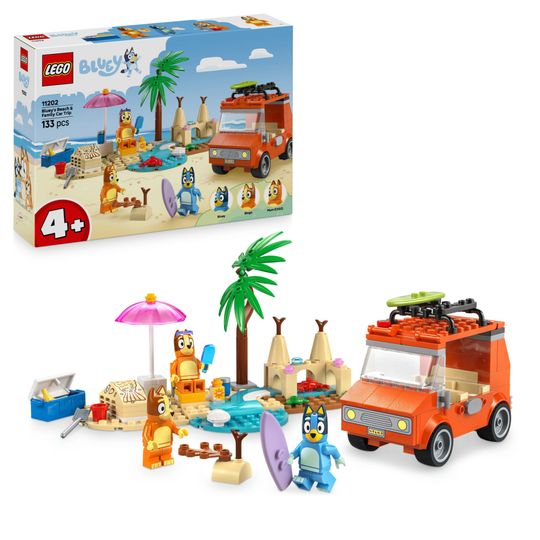 LEGO 11202 Bluey Vacanza in Spiaggia con Auto e 3 Figure - LEGO