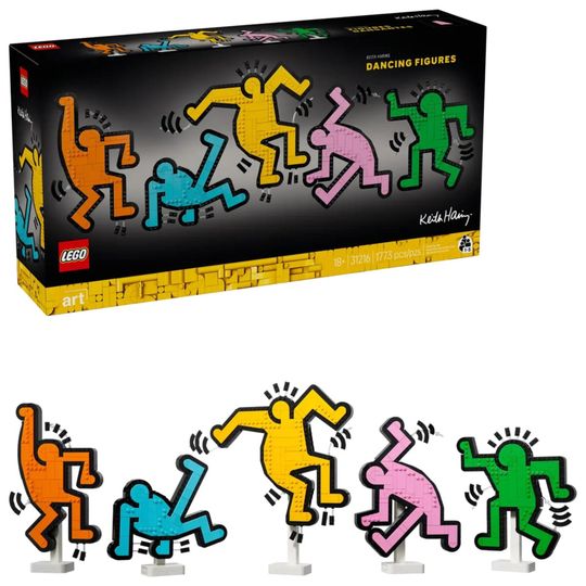 LEGO Art Keith Haring 31216, Opera Da Parete con Figure Danzanti, da collezione - LEGO