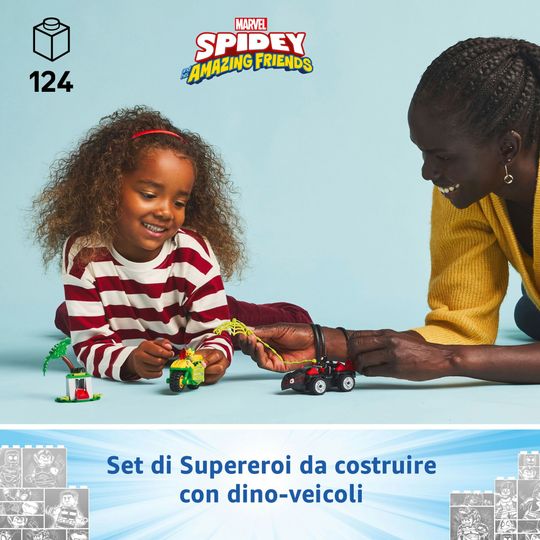 LEGO Spidey e I Suoi Fantastici Amici 11198 Inseguimento Sui Dino-Veicoli di Spin Ed Electro - LEGO, Marvel