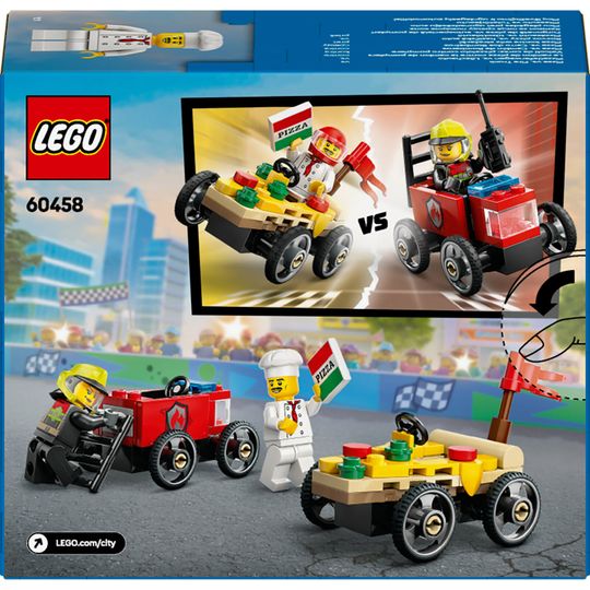 LEGO City 60458 Pack Veicoli Da Corsa: Pizzaiolo Contro Pompiere - LEGO