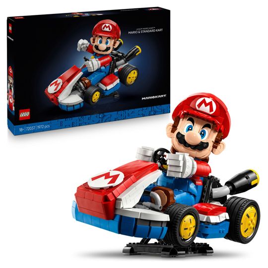 LEGO 72037 Mario Kart con Mario e Kart, Modellino Da Esposizione - LEGO, Super Mario