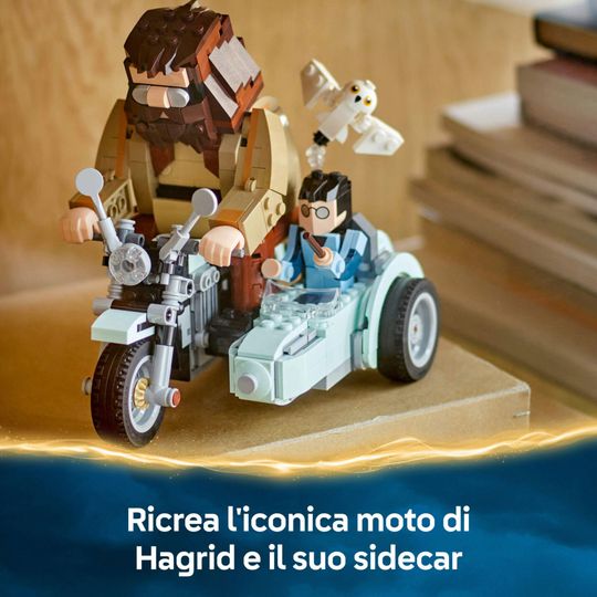 LEGO Harry Potter 76443 Sidecar Hagrid e Harry Moto Giocattolo con Edvige - Harry Potter, LEGO