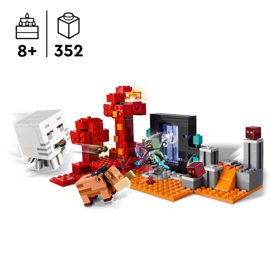 LEGO Minecraft 21255 Agguato Nel Portale Del Nether - LEGO, Minecraft
