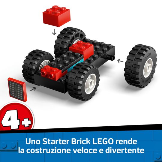 LEGO City 60461 Trattore Agricolo Rosso con Rimorchio e Pecore - LEGO