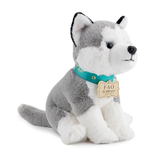 Husky di peluche Planet Love 100% da plastica riciclata, 25 cm - FAO Schwarz