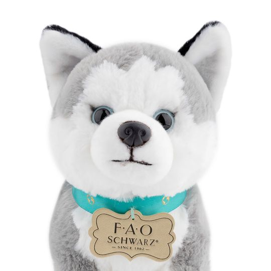 Husky di peluche Planet Love 100% da plastica riciclata, 25 cm - FAO Schwarz