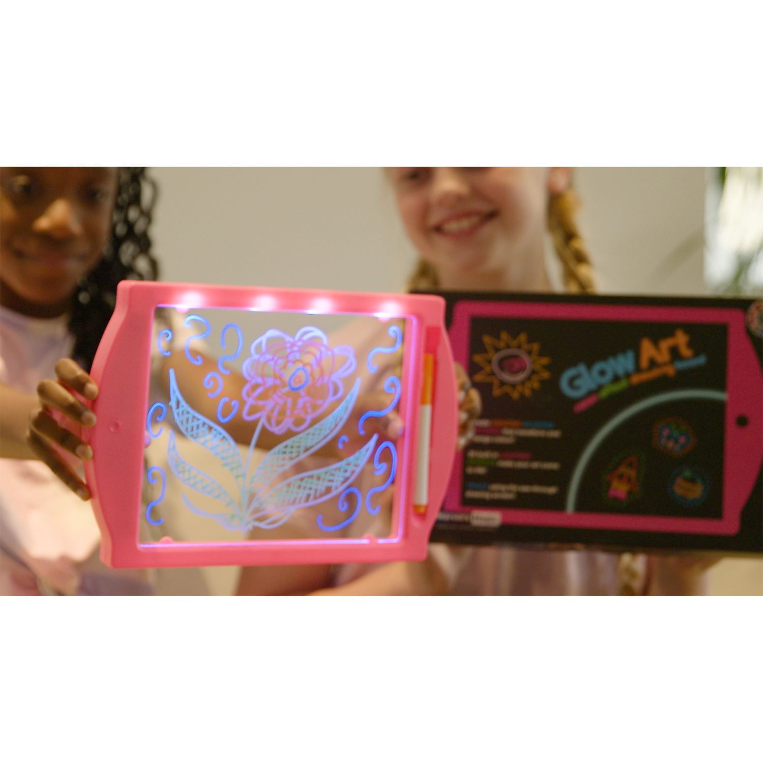 Glow Art, Tavoletta magica luminosa, Rosa - Marvin's Magic