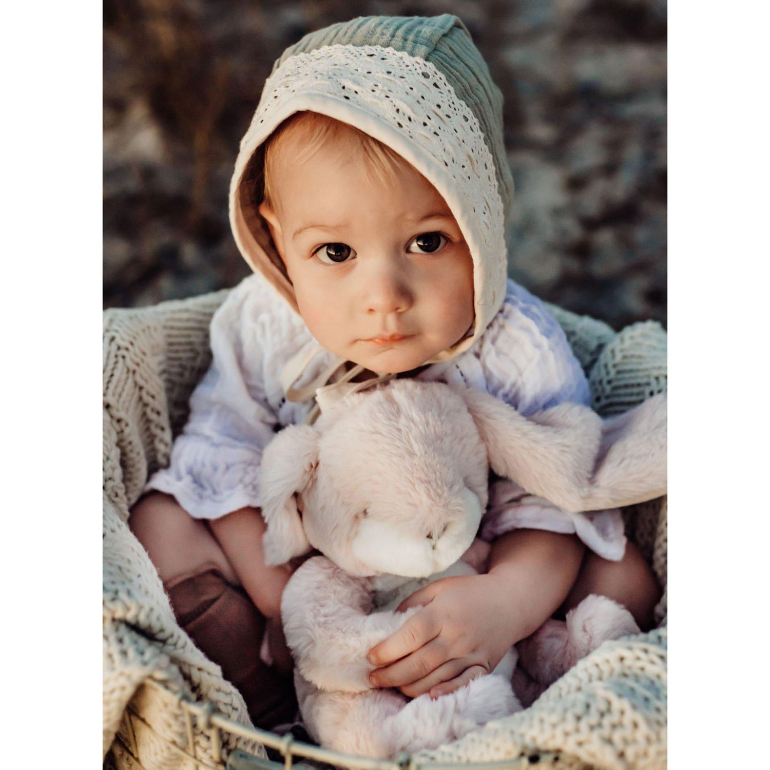 Peluche Little Nibble Pink Bunny 30 cm - Bunnies By The Bay