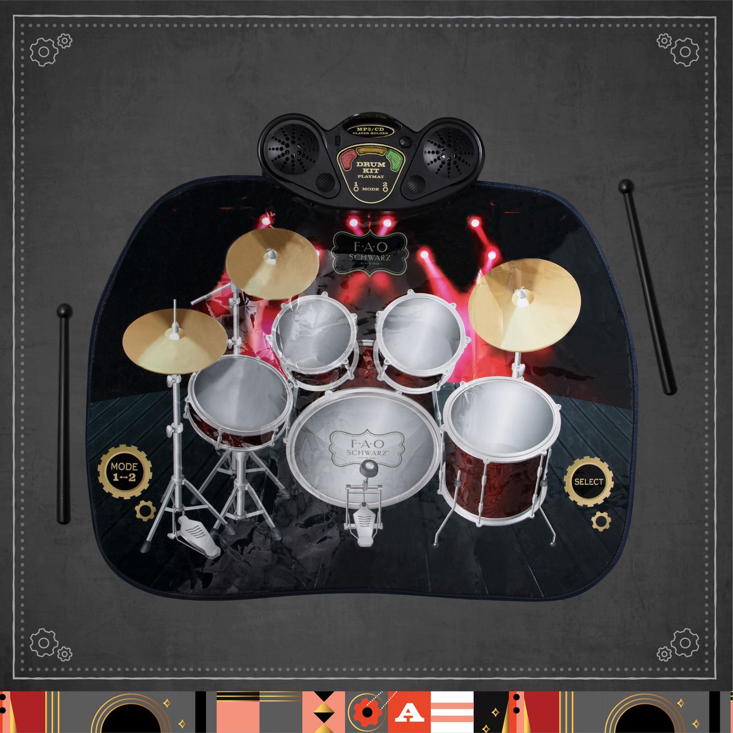 Tappetino per batteria da tavolo giocattolo - FAO Schwarz