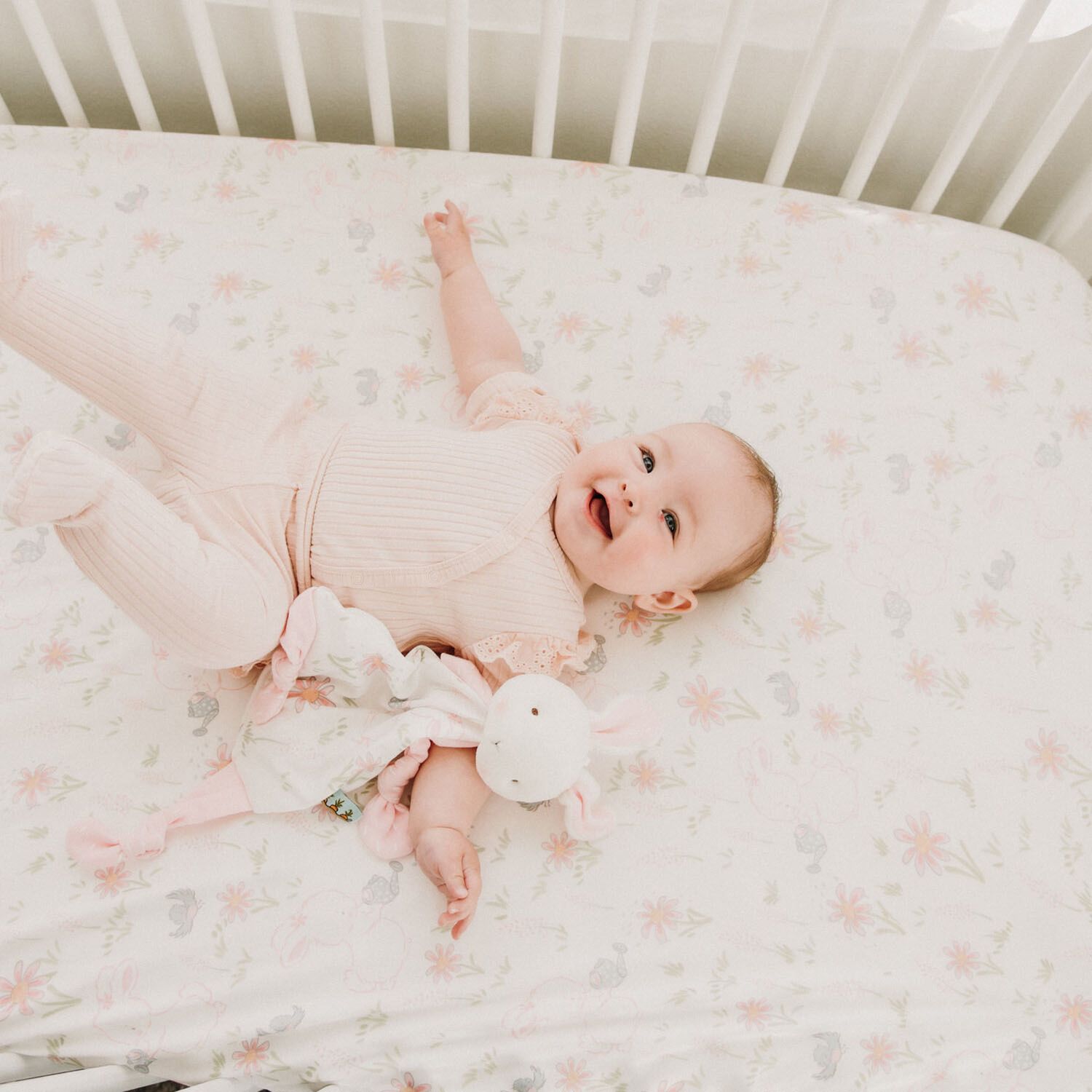 Doudou Blossom Print Knotty Friend - Bunnies By The Bay