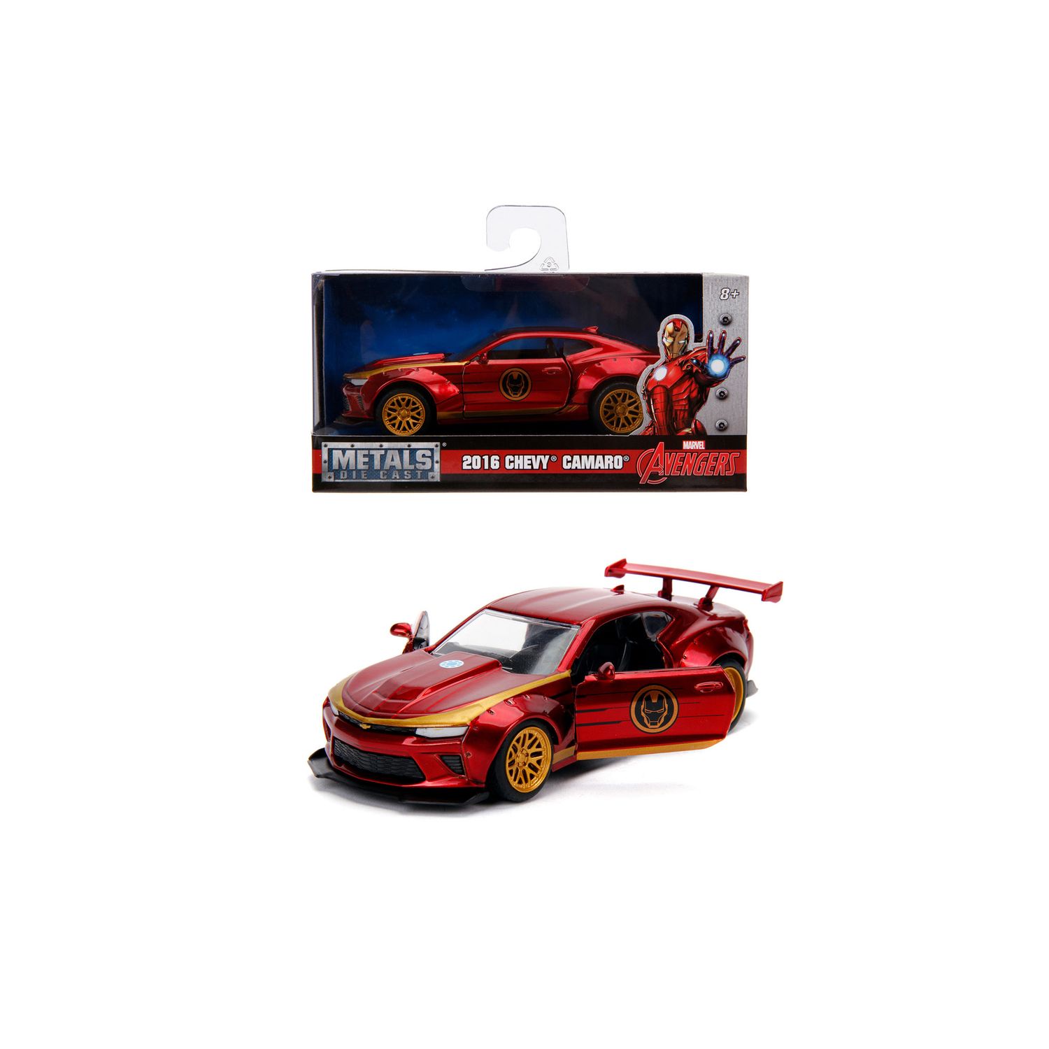 Chevy Camaro SS 2016 scala 1:32 di Ironman - Jada Toys, Marvel