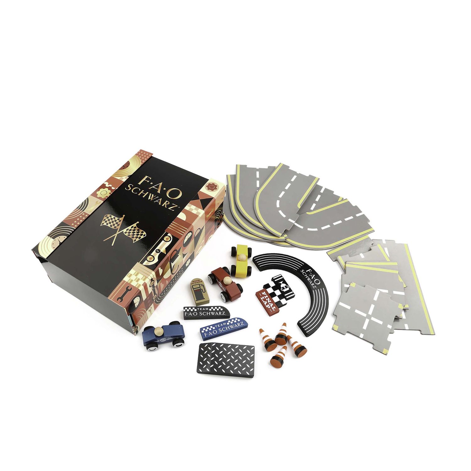 Pista macchinine di legno retrò - FAO Schwarz