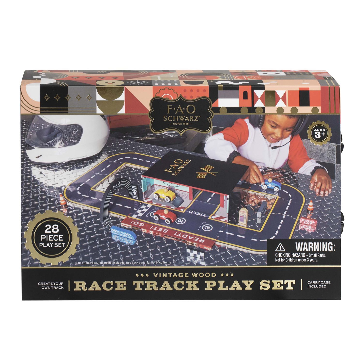 Pista macchinine di legno retrò - FAO Schwarz