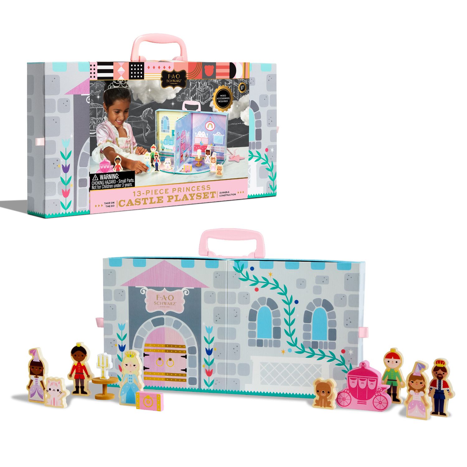 Play set castello con 13 accessori di legno - FAO Schwarz