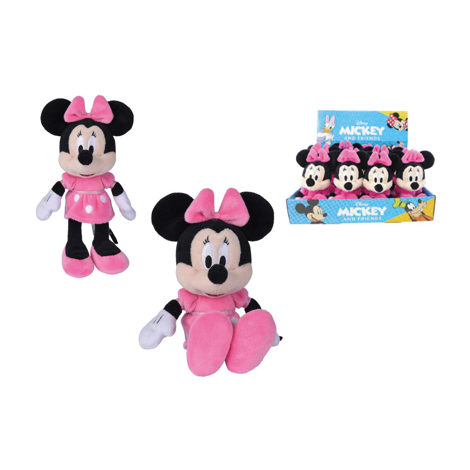 Peluche minnie abito fucsia 20 cm - Disney