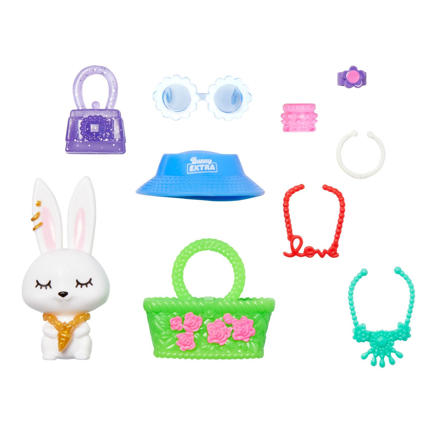 Barbie Extra Snodata con Lunghissimi Capelli Biondi con Cuoricini - Barbie