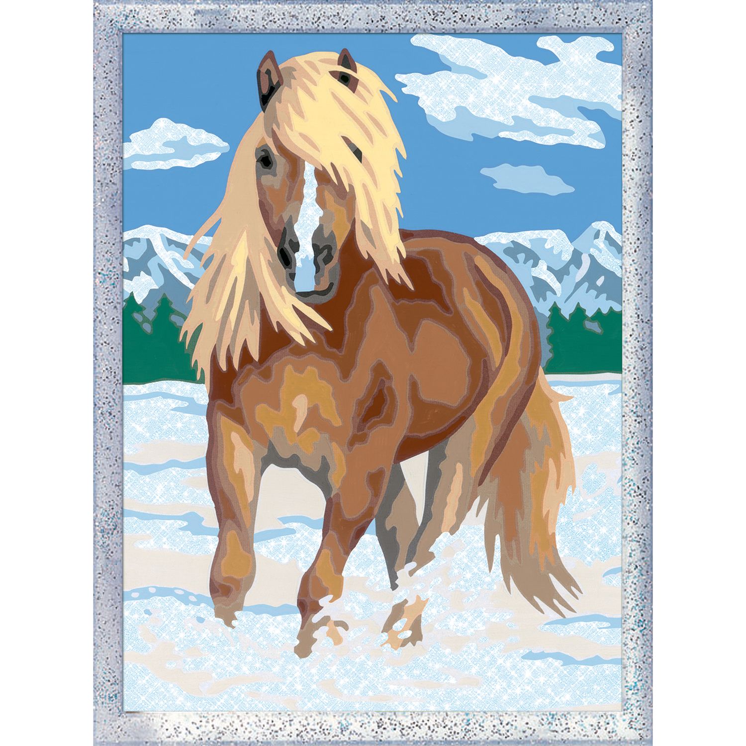 Creart Cavallo, Serie D, Kit per dipingere con i numeri - Creart
