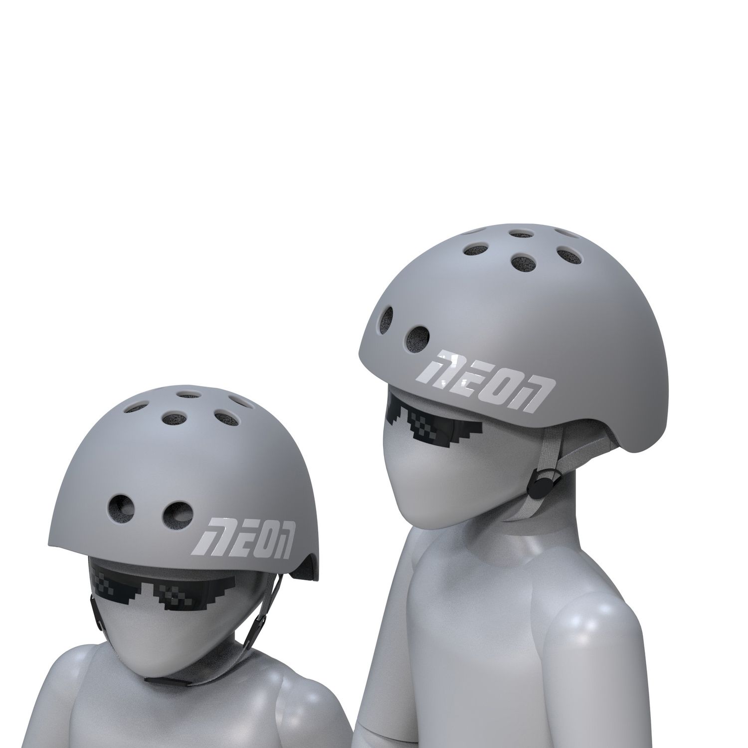 Casco regolabile Neon Grey - Yvolution