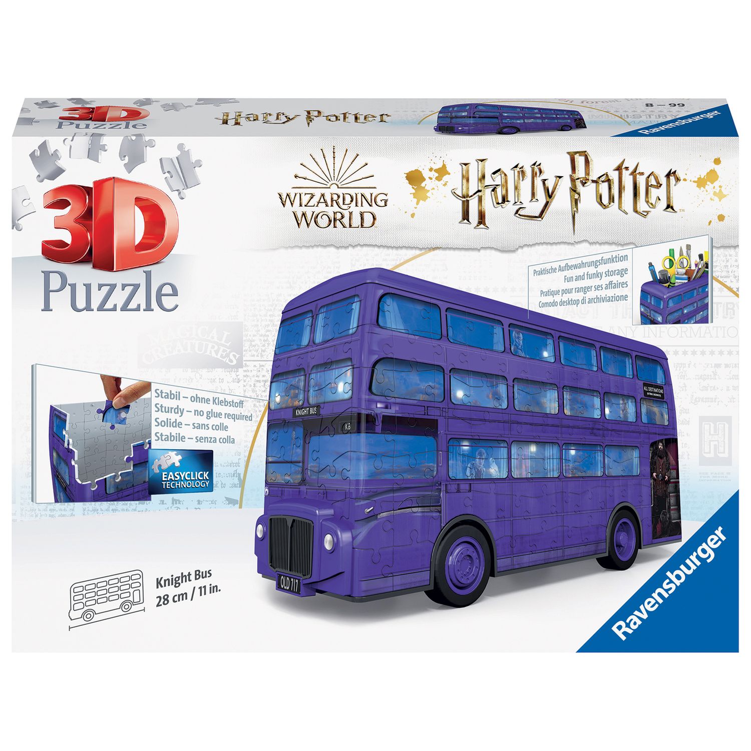 Ravensburger 3D puzzle Bus Nottetempo Harry Potter, 216 pezzi - Harry Potter, Ravensburger