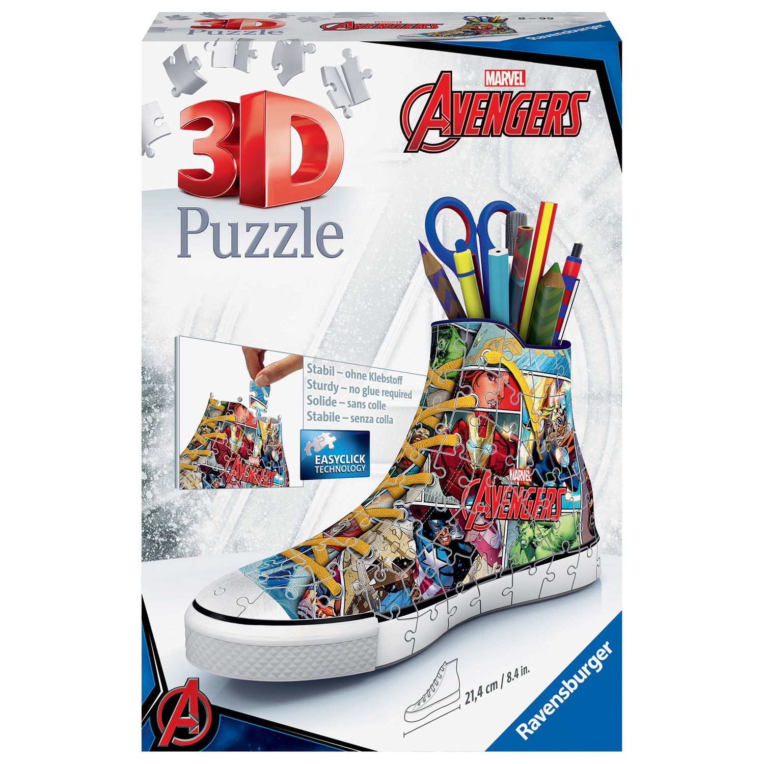 Ravensburger puzzle 3D Sneaker Avengers 107 pezzi - Marvel, Ravensburger