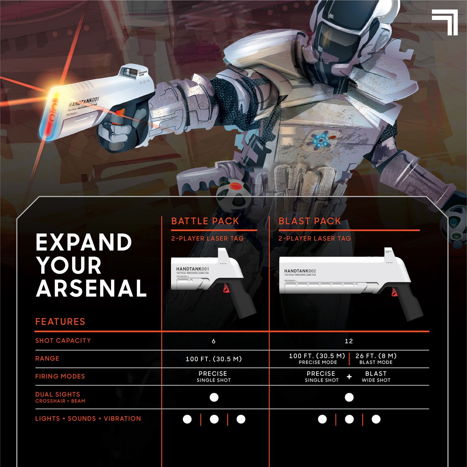 Pistole Laser Tag Battle Pack Sharper Image - Sharper Image