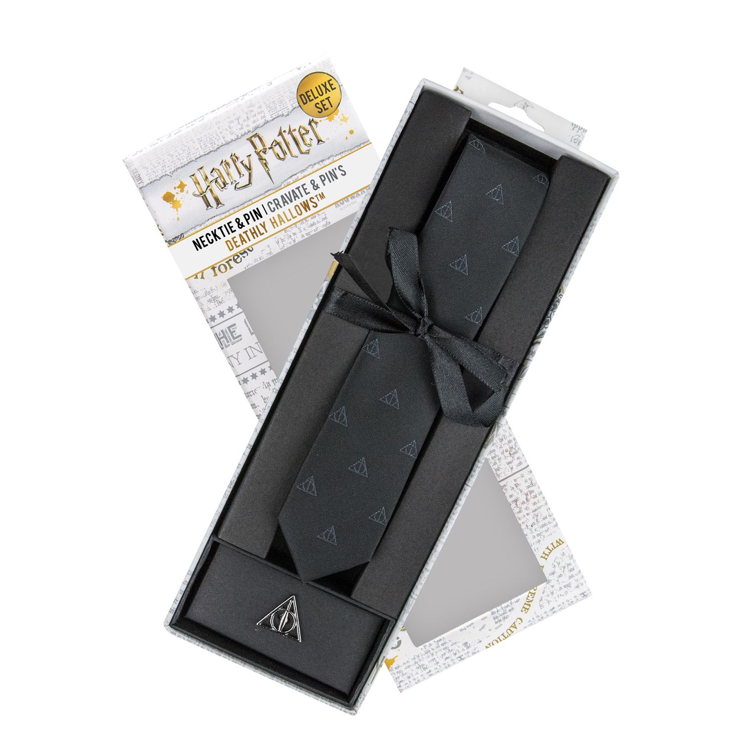 Cravatta deluxe I Doni della Morte con spilla - Harry Potter