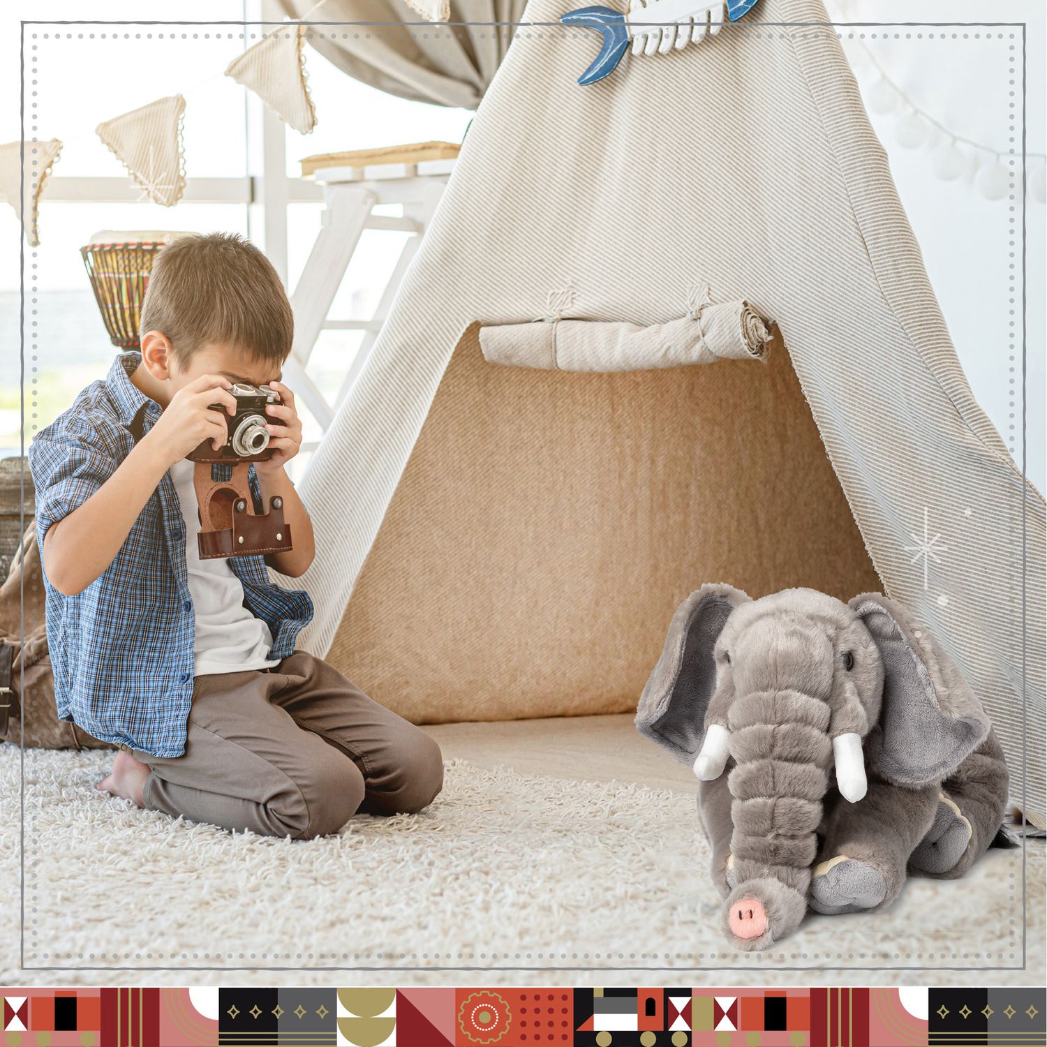 Peluche elefante 46 cm - FAO Schwarz