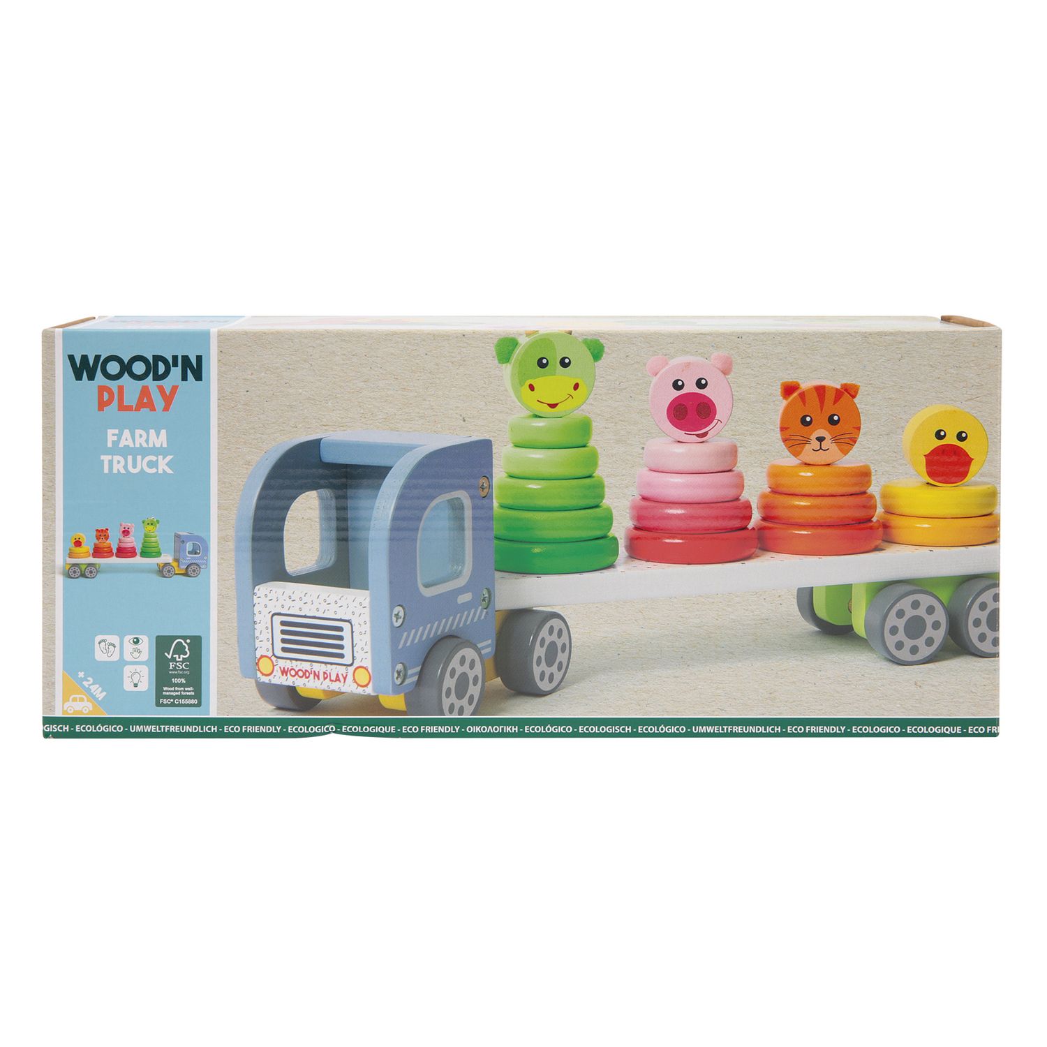 Camion con animali da impilare wood n' play - Wood n’ Play