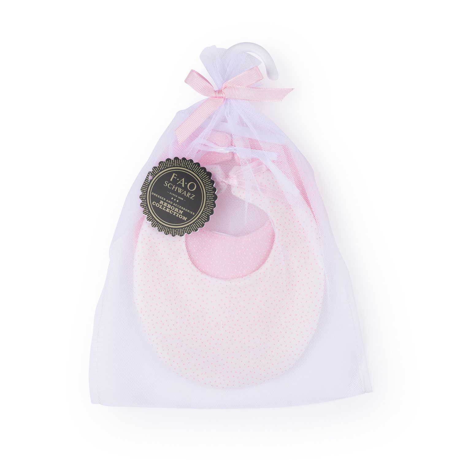 Set due bavaglini bianco e rosa per My FAO Doll 40 cm - FAO Schwarz