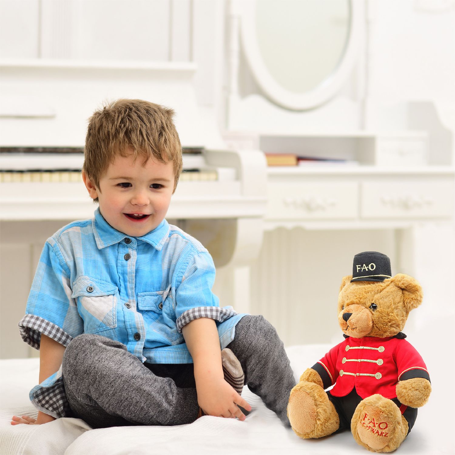 Orsetto soldato di peluche 25 cm - FAO Schwarz