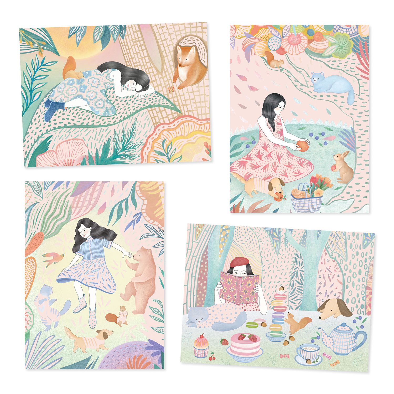 Kit creativo con 4 carte da grattare The picnic - Djeco