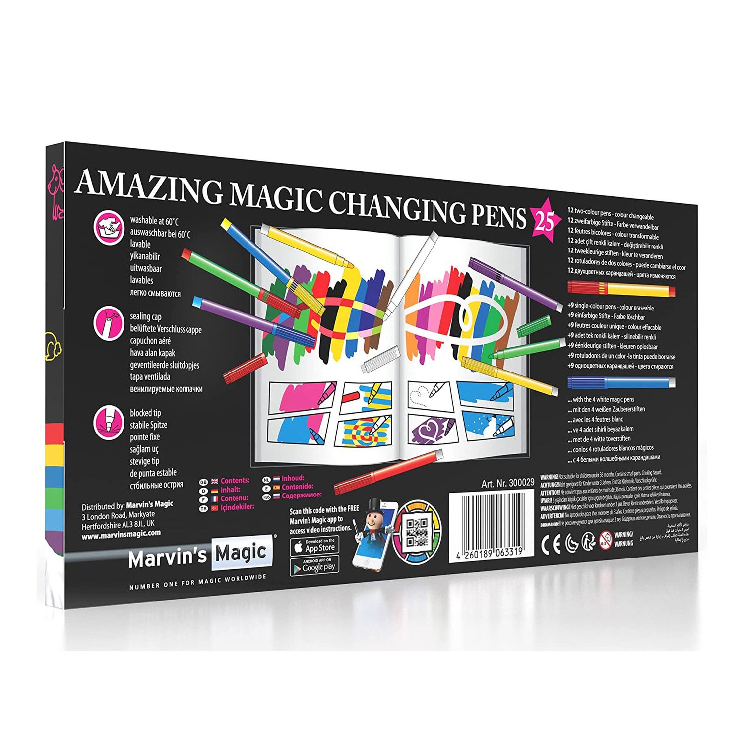 Penne magiche cambia colore (25 pezzi) - Marvin's Magic