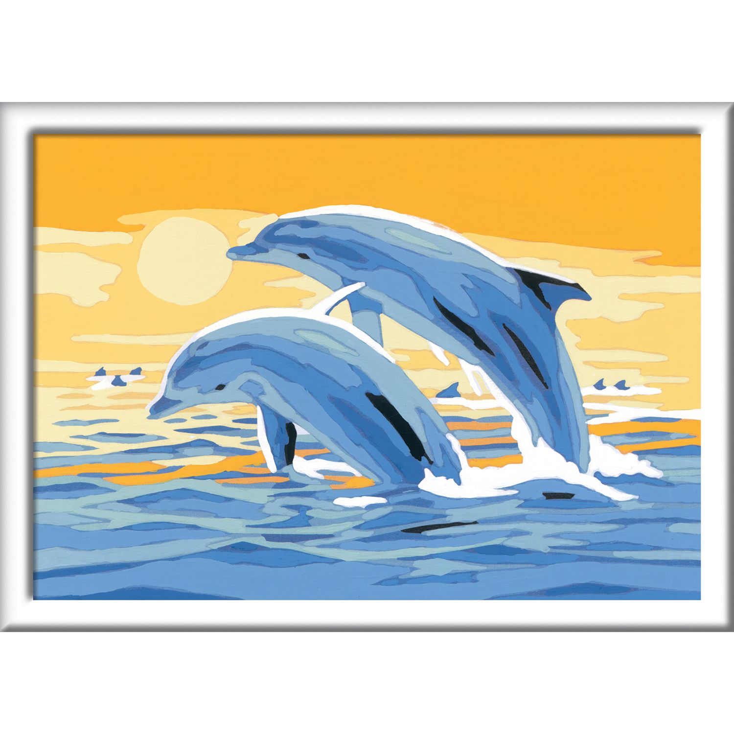 Creart Delfini amici, Serie E, Kit per dipingere con i numeri - Creart