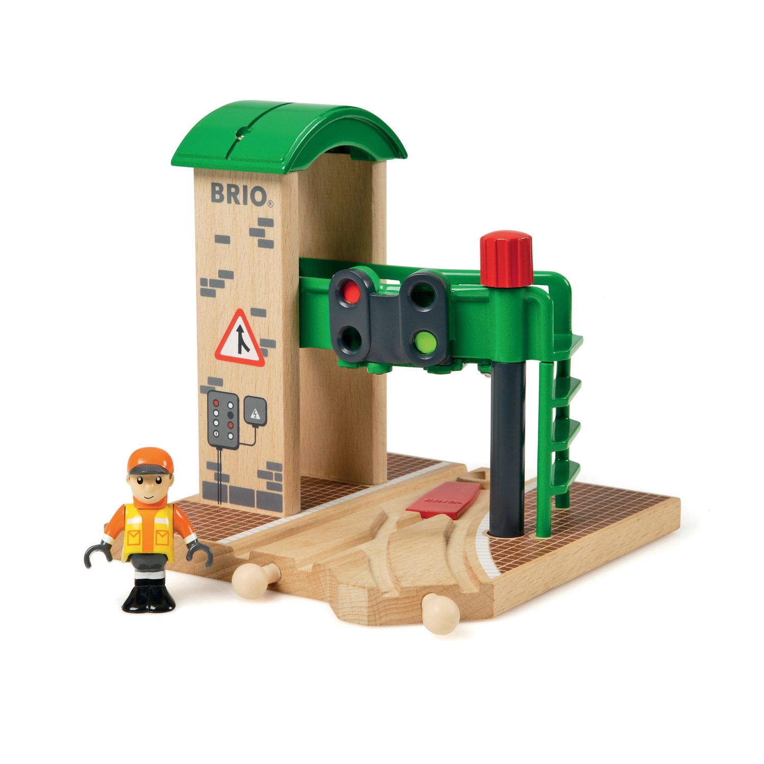 Brio doppio semaforo con operatore,set da 2 pezzi - Brio