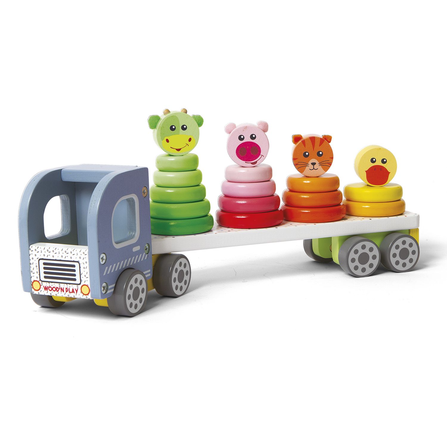 Camion con animali da impilare wood n' play - Wood n’ Play
