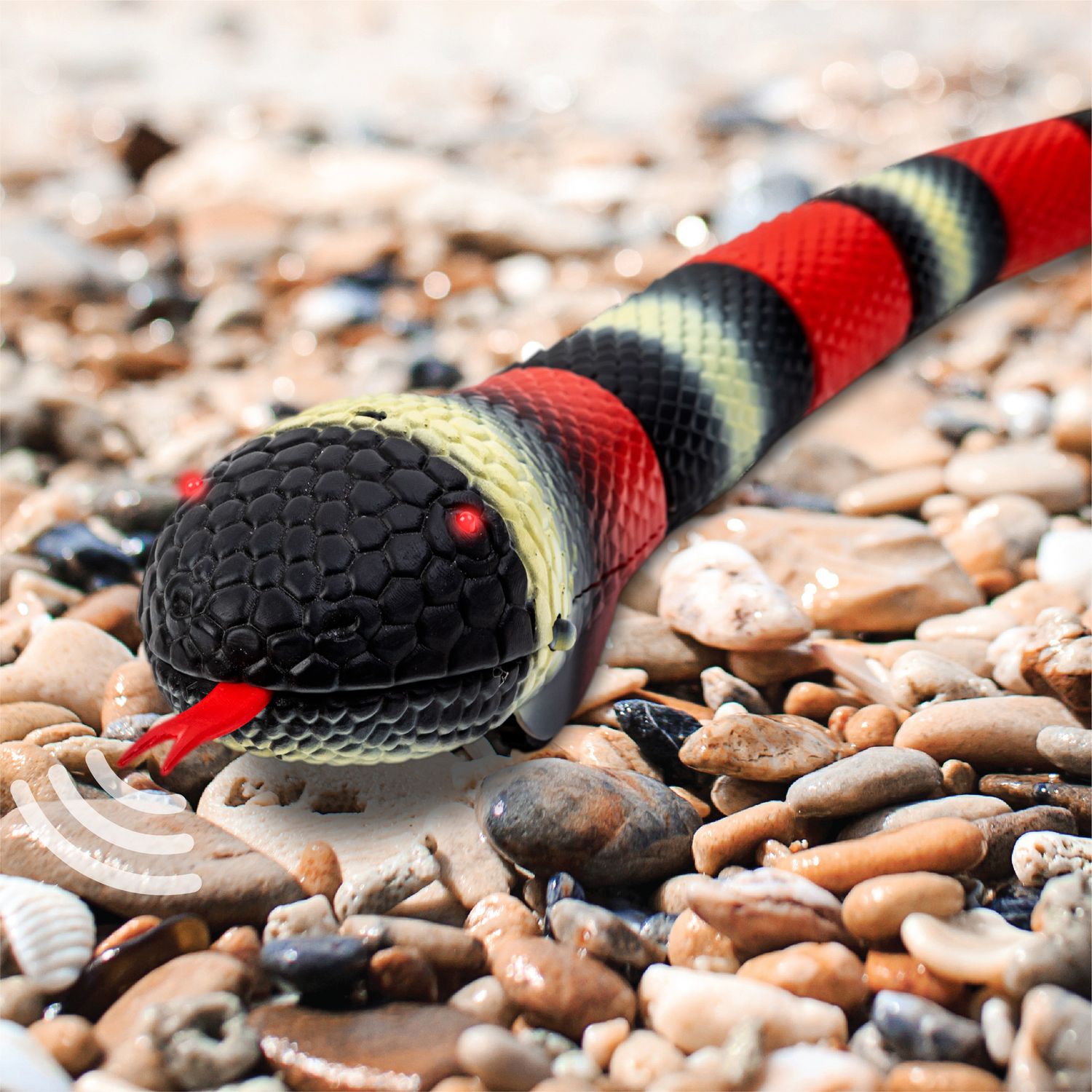 Serpente Giocattolo Realistico In Gomma - 90 Cm - Figura Morbida E Flessibile - Colore Rosso - Per Bambini Dai 3 Anni
