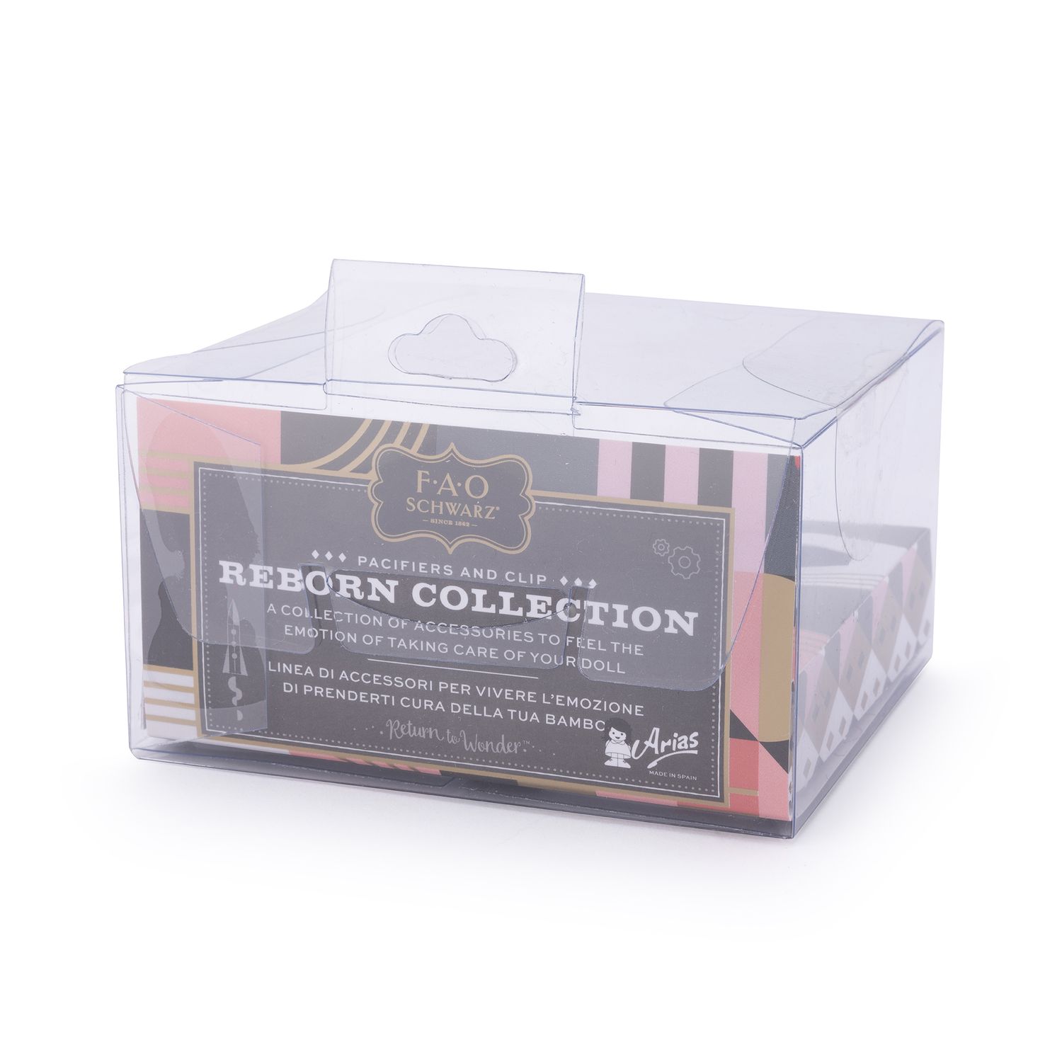 Set di ciucci con portaciuccio azzurro per My FAO Doll 40 cm - FAO Schwarz