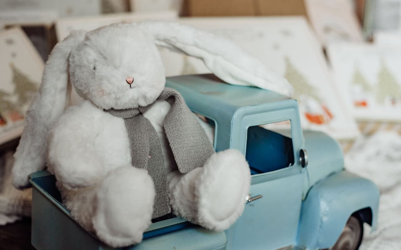 Peluche Sweet Nibble Gray Bunny 40 cm - Bunnies By The Bay