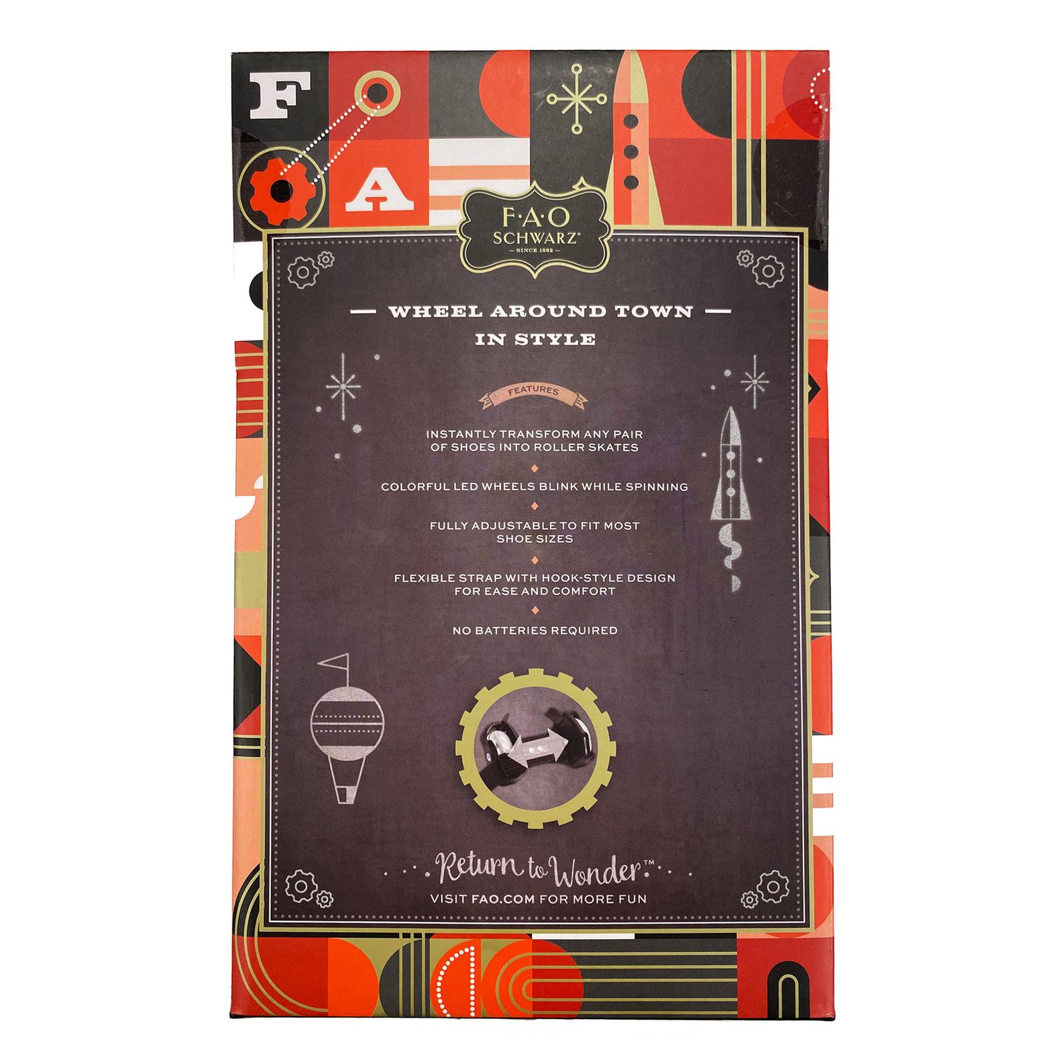 Pattini per scarpe Skates Clip n' Roll - FAO Schwarz